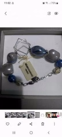 Pulsera cristal murano y plata original - Imagen 4