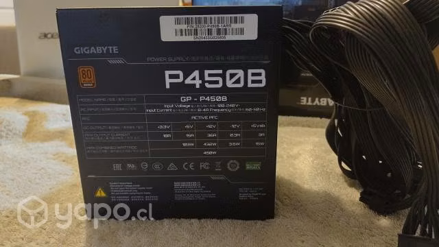Fuente de poder para PC de 450 80 plus bronze - Imagen 3