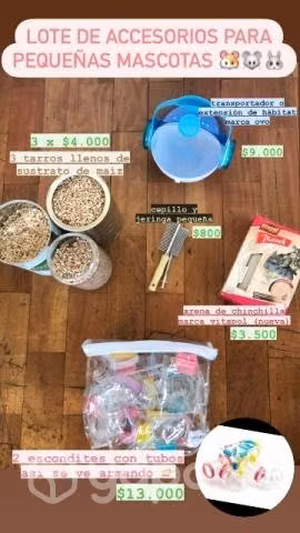 Lote de accesorios para mascotas pequeña