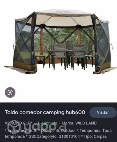 Carpa comedor sin uso