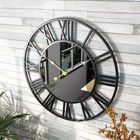 Relojes Ferrocarril Con Espejos De Acero Redondo