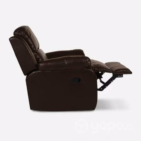 Sillón reclinable Bergere de cuero Cic Café