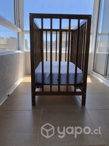 Cuna madera con colchón