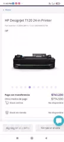 Impresora HP desingjet T120