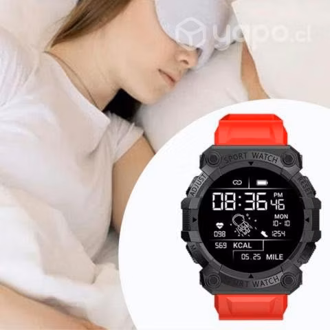 Reloj Smart Band Carga USB Deportivo Rojo