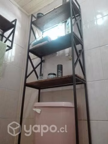 Mueble rustico taza baño+toallero