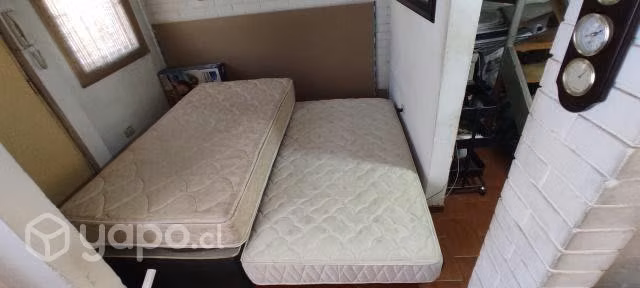 Cama doble alta dos colchones como nuevos - Imagen 6