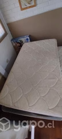 Cama doble alta dos colchones como nuevos - Imagen 4