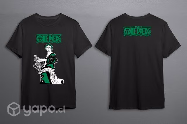 Polera estampada en vinilo textil Zoro One Piece
