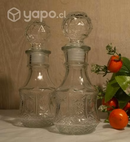 Botellas de licor de cristal