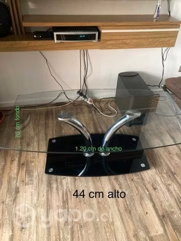 Mesa de centro rectangular vidrio