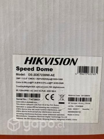 Camara De Seguridad, Hikvision, Ds-2de7230iw, Domo