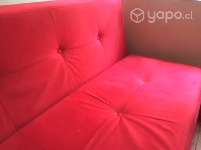 Futon rojo 3 cuerpos impecable - Imagen 2