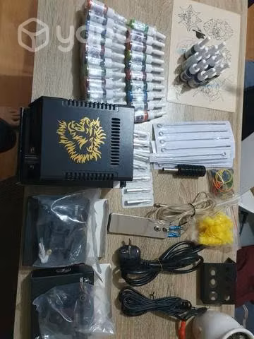 Maquina para tatuar con todos sus productos
