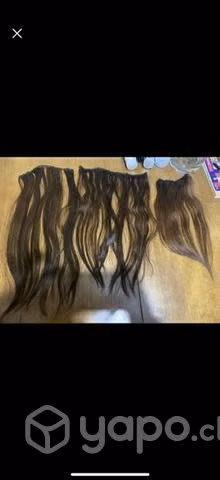 Extensiones , cortinas de pelo natural tres largos