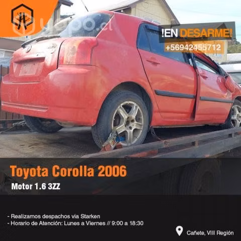 Cuna Toyota corolla 2006