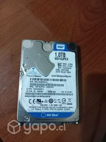 Disco duro HDD Western Digital 1Tb con instalacion