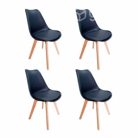 Pack 4 Sillas Tulip negras