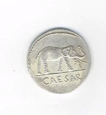 Moneda Romana Siglo I Ac. Denario Julio César