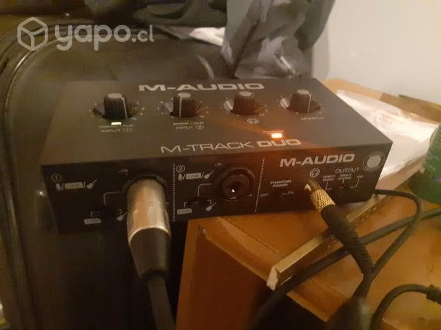 Micrófono samson cl7a y interfaz m track duo