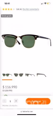 Gafas ray-ban nuevas
