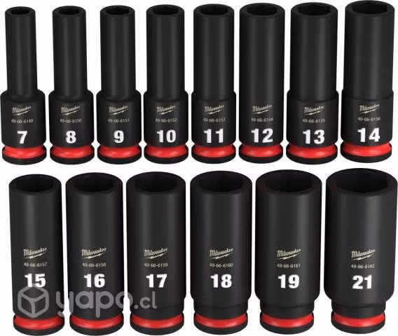Set 14 Dados Métricos 6 Puntas 3/8" Milwaukee - Imagen 2