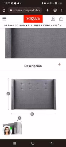 Respaldo cama Rossen super king en perfecto est