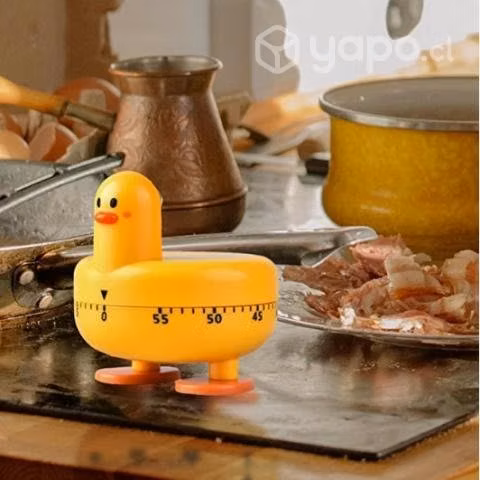 Timer De Cocina Mecanico 60 Minutos Patito Amarill
