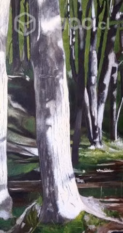 Pintura bosque Patagonia - Imagen 3