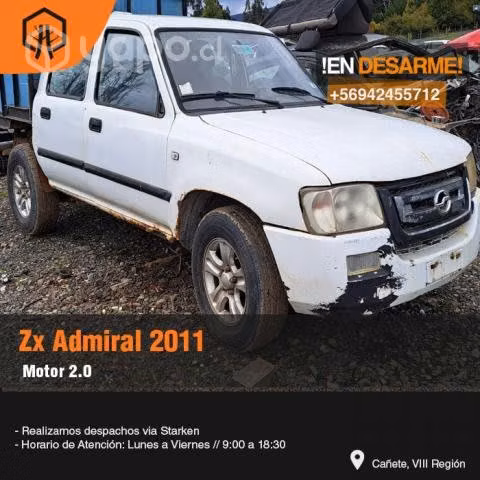Cañeria hidraulica Zx admiral 2011