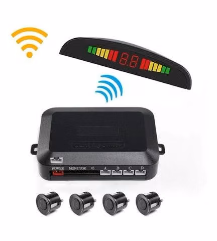 Sensor De Retroceso Auto 4 Puntos Led Audio
