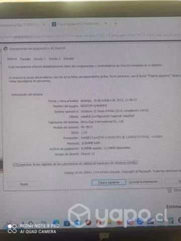 Pc gamer intel + msi gtx 1050 ti 4 gb