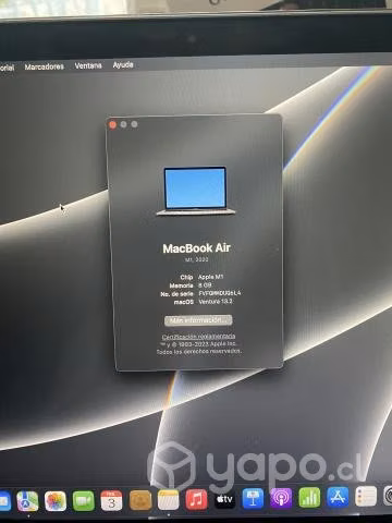 MacBook Air 2 meses de uso con mouse original