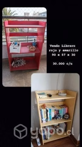 2 libreros de colores