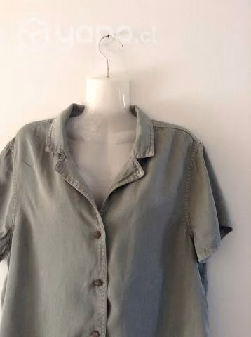 Camisa Verde envejecido Mujer Marca C&C Californi