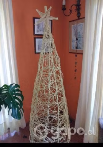 Pino de Navidad de mimbre