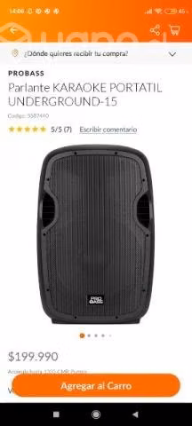 Parlante karaoke pro bass