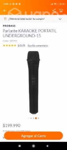 Parlante karaoke pro bass