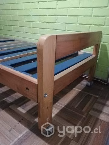 Cama 1 plaza madera sólida - Imagen 3