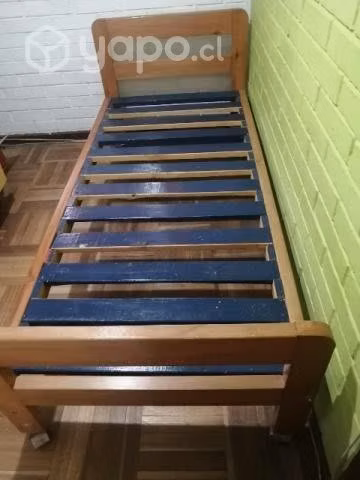Cama 1 plaza madera sólida - Imagen 2