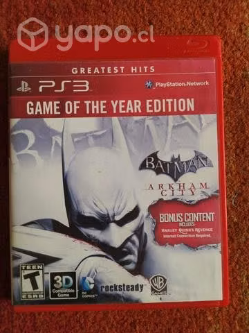 Juego ps3 Batman Arkham city