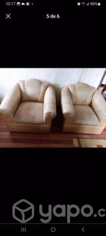2 sillones de 1 cuerpo ecocuero