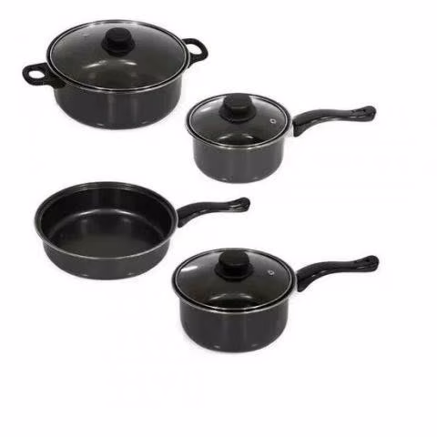 Batería Cocina 7 Pzs Acero Carbono Antihaderente