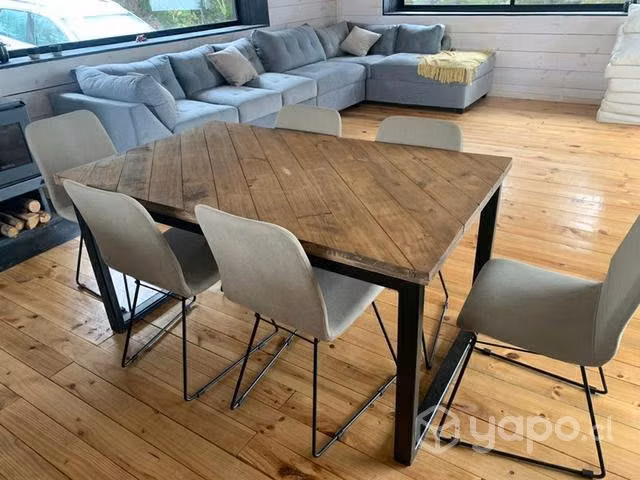 Mesa estilo rústico industrial