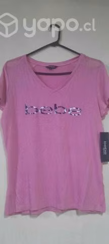 Polera mujer marca BEBE color ROSADO Talla XL