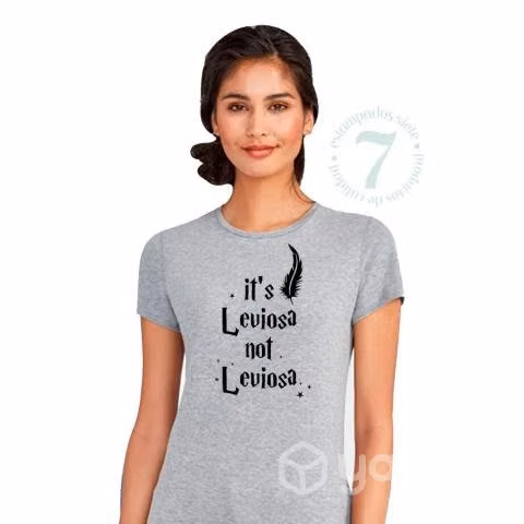 Polera para dama harry potter leviosa gris tM