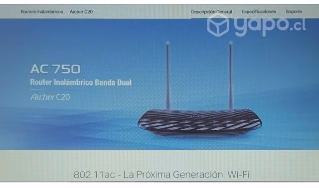 Router TP-LINK Wireless Dual Band Mod Archer C20
