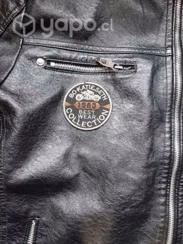 Chaqueta de cuero motocicleta