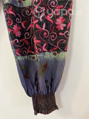 Pantalón Hindú Bordado Con Bolsillo Talla M/l - Imagen 5