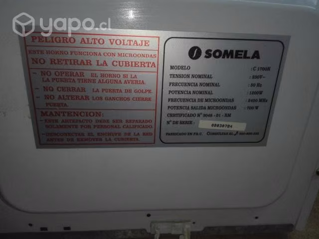 Horno micrhonda somela w1700